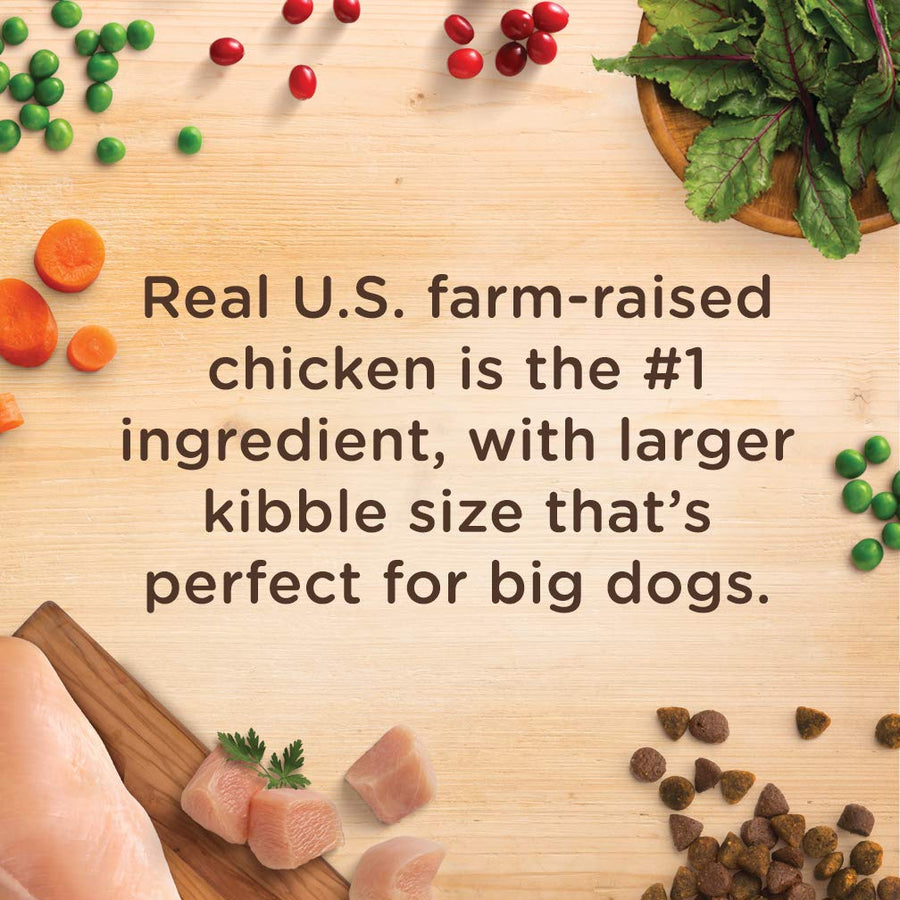 Large Breed Real Chicken & Veggies Recipe Dry Dog Food, 40 Pounds