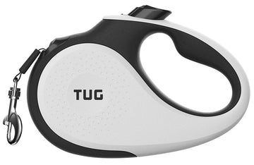 TUG Patented 360° Tangle-Free, Heavy Duty Retractable Dog Leash with Anti-Slip Handle; 16 ft Strong Nylon Tape/Ribbon; One-Handed Brake, Pause, Lock